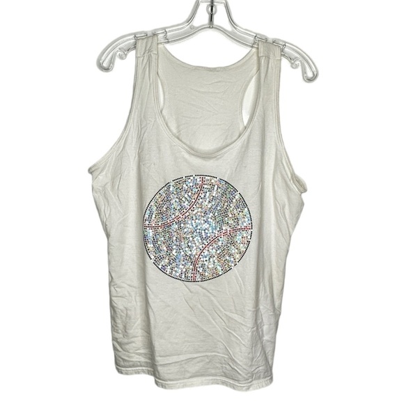 Glitsy Baseball Tank Top - Picture 1 of 4